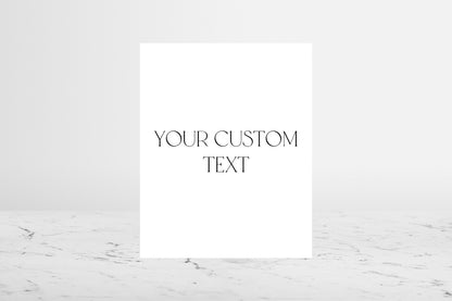 Your Custom Text Sign I | The EMMA