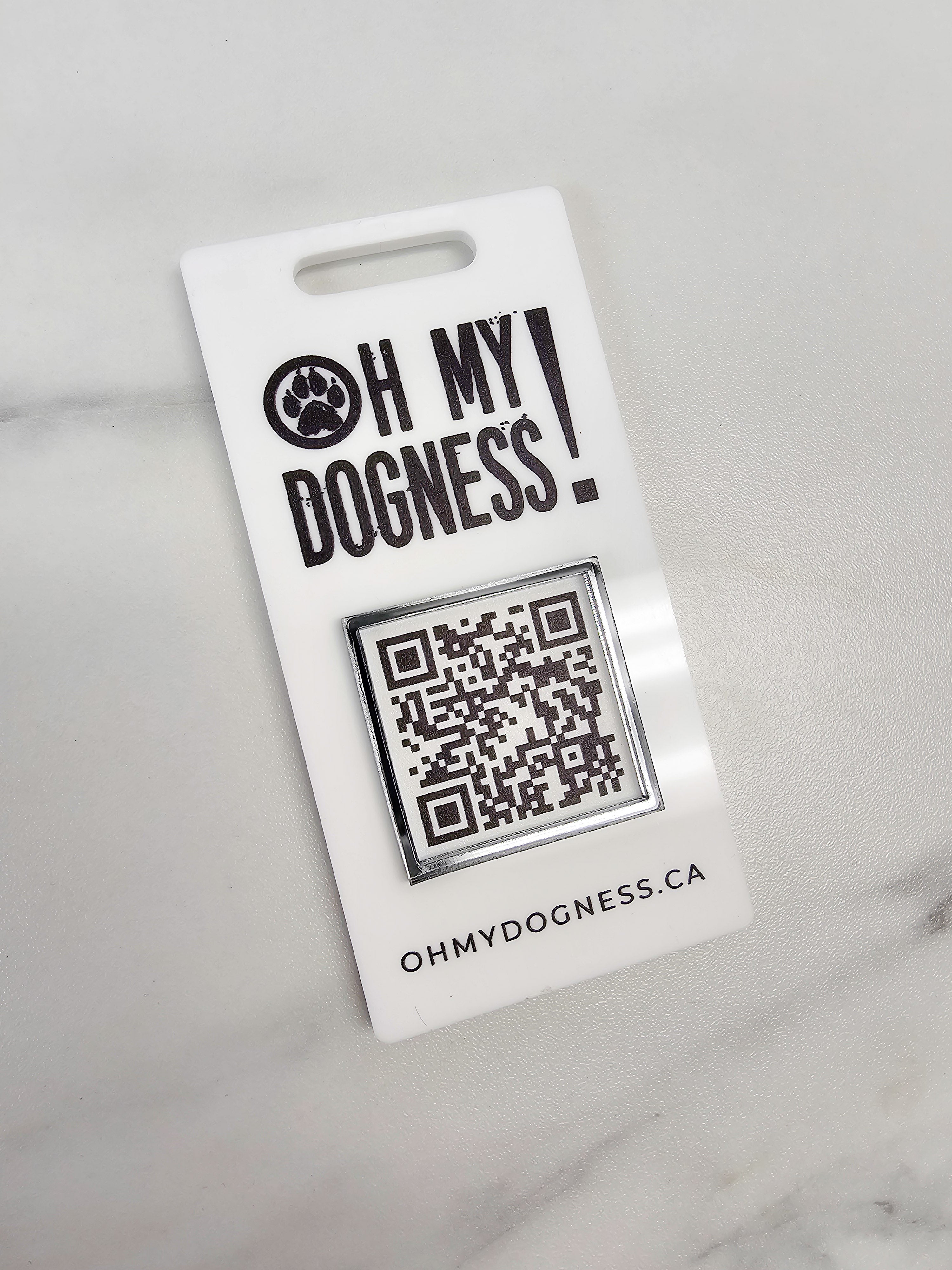 Custom Acrylic Tradeshow QR Code Badges | 2.28 x 4.52