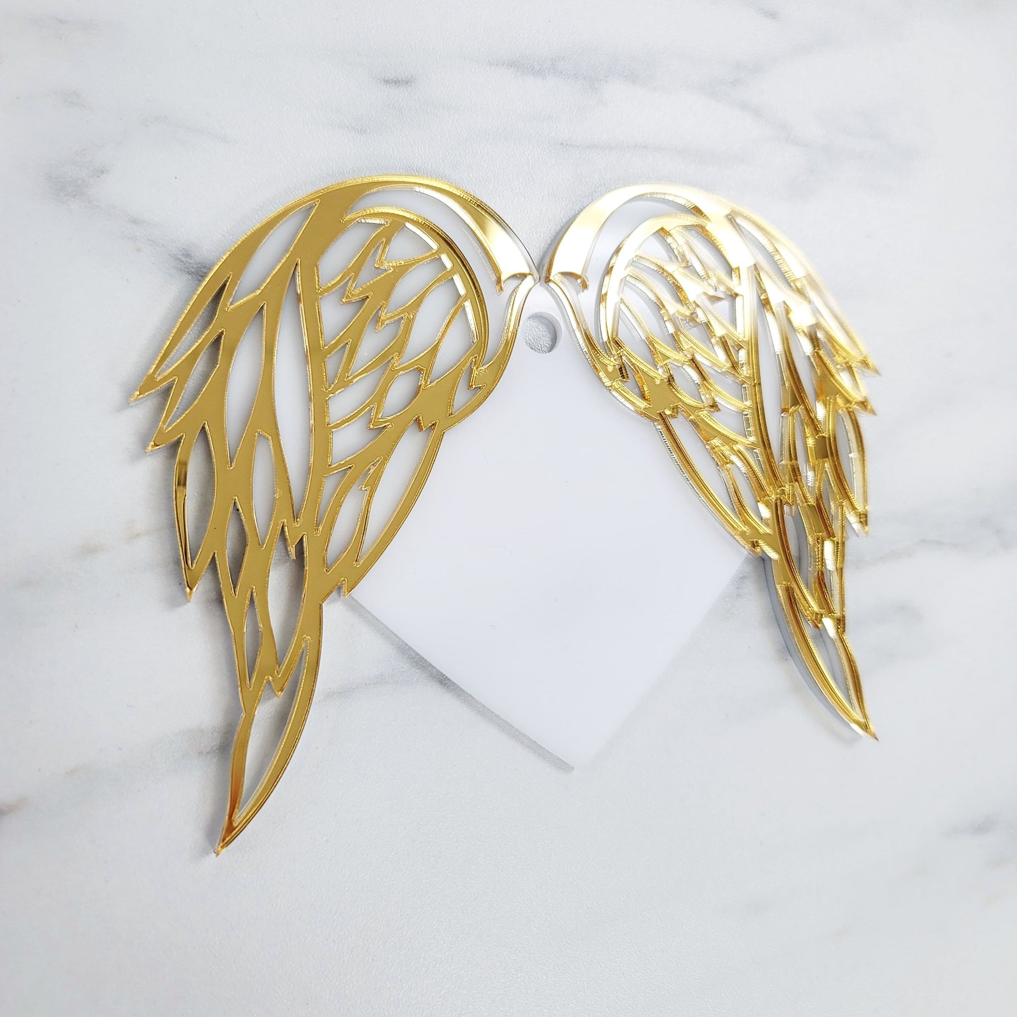 Angel Wing Heart Ornament | Layered Acrylic | 3mm