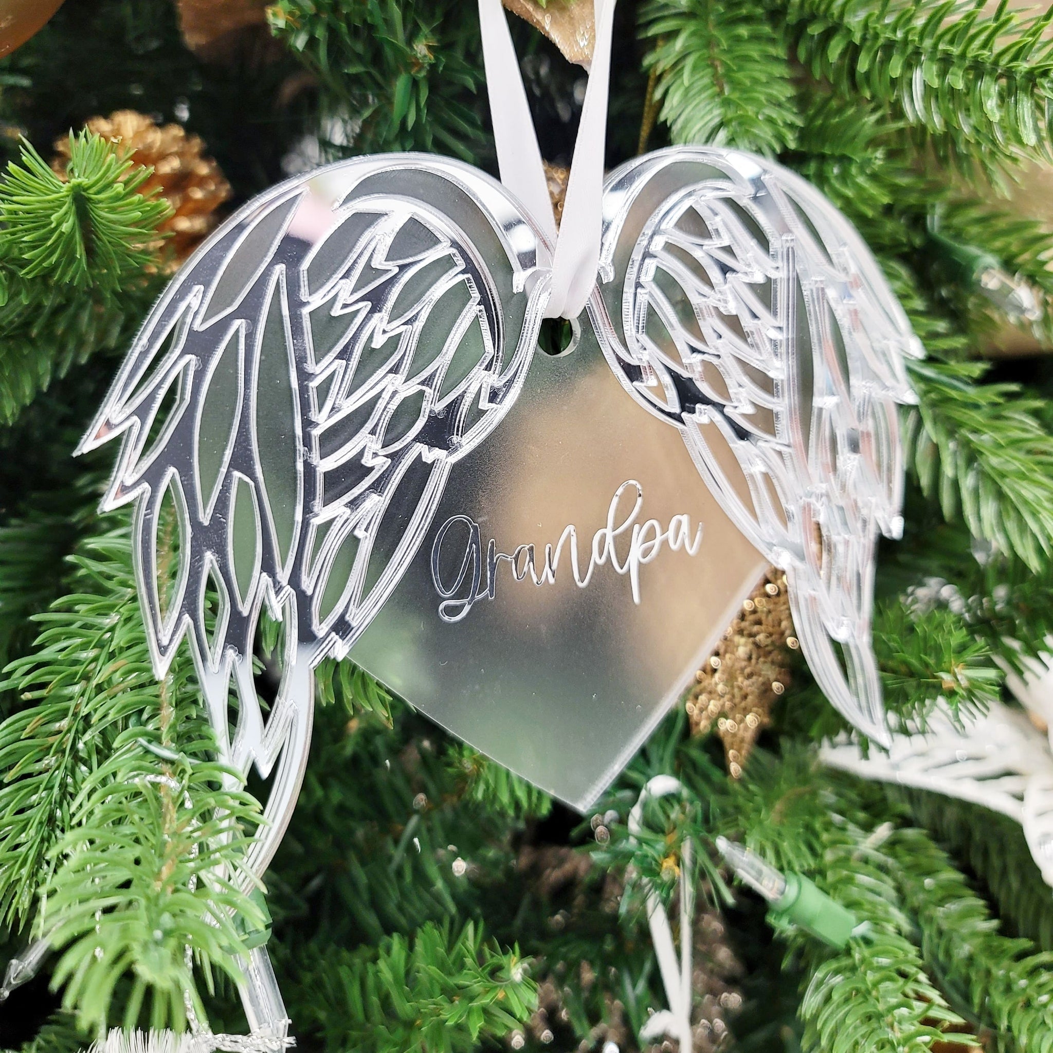 Angel Wing Heart Ornament | Layered Acrylic | 3mm