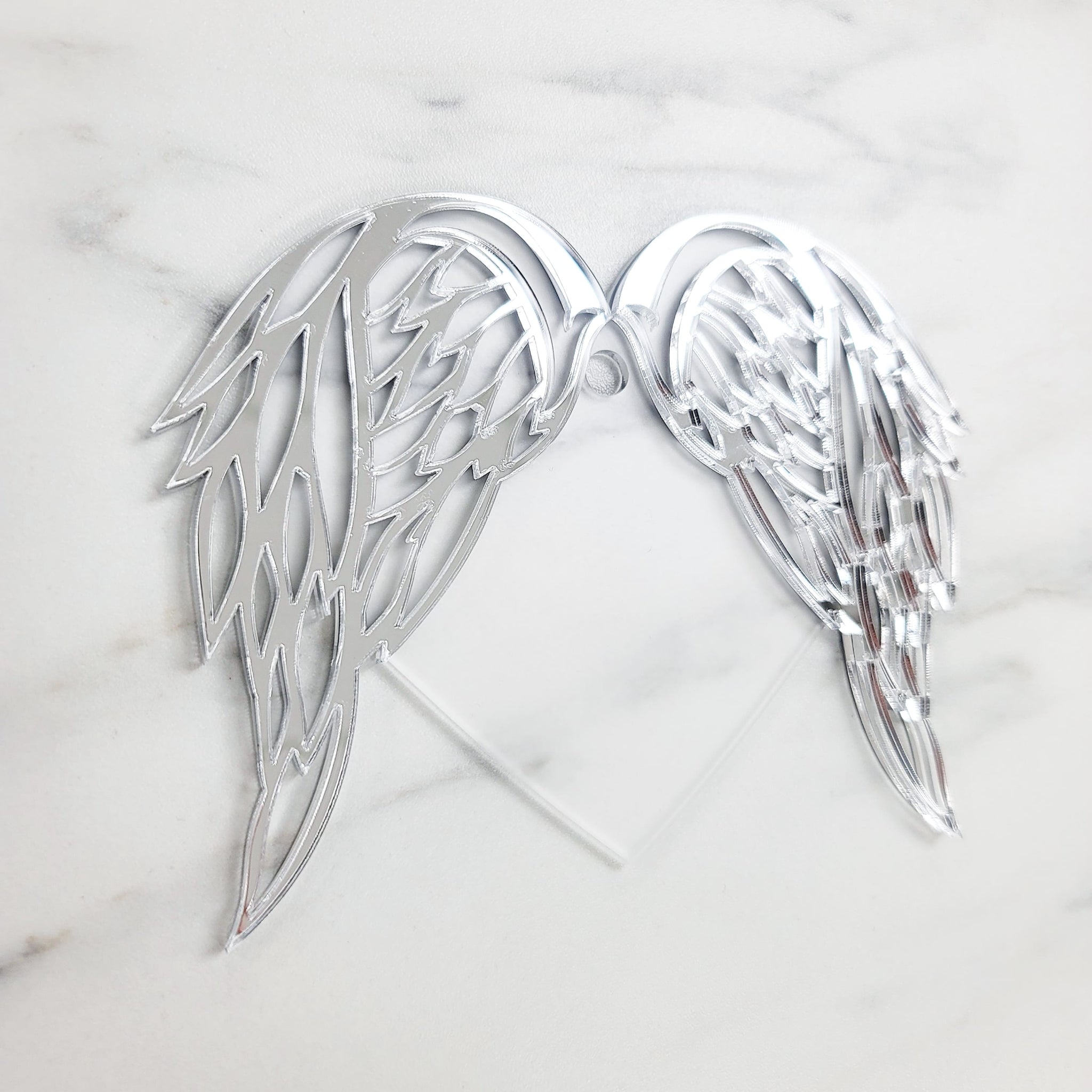 Angel Wing Heart Ornament | Layered Acrylic | 3mm