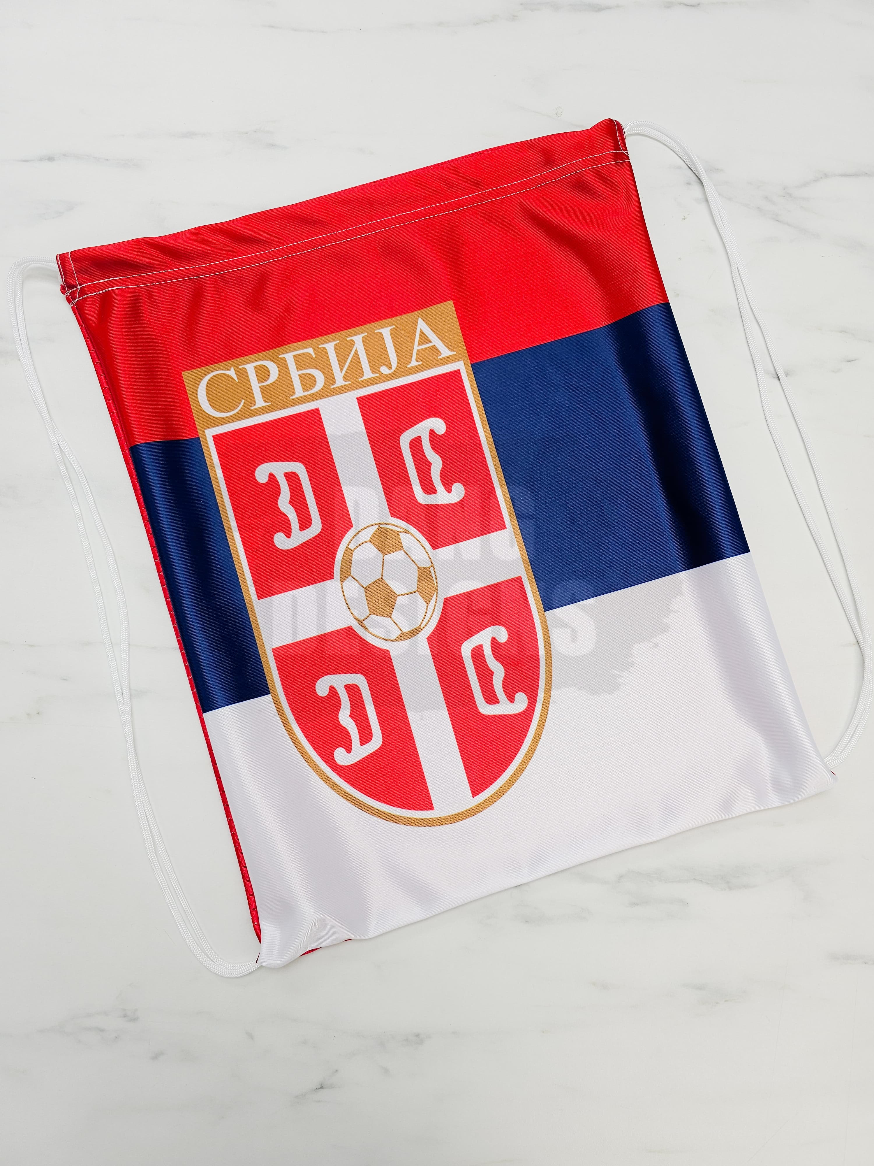 Serbia Euro Cup Drawstring Bag