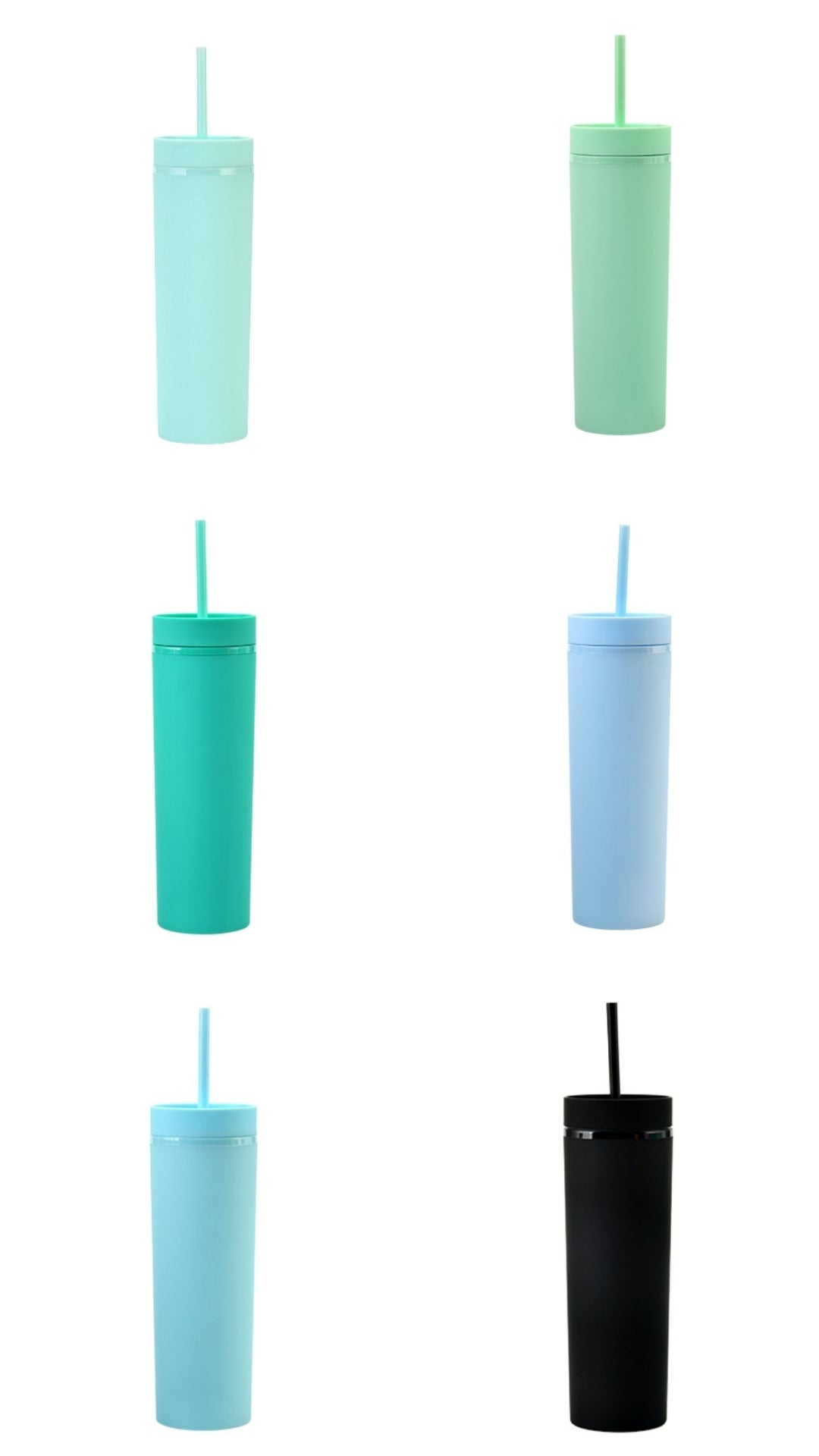 Skinny Matte Acrylic Tumbler | 16oz