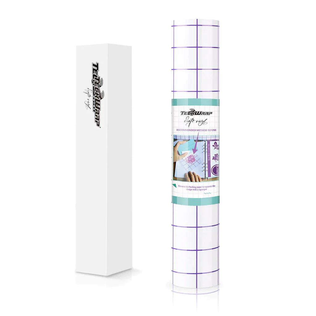 Purple Grid Medium Tack Transfer Tape | Teckwrap - 12" x 10ft