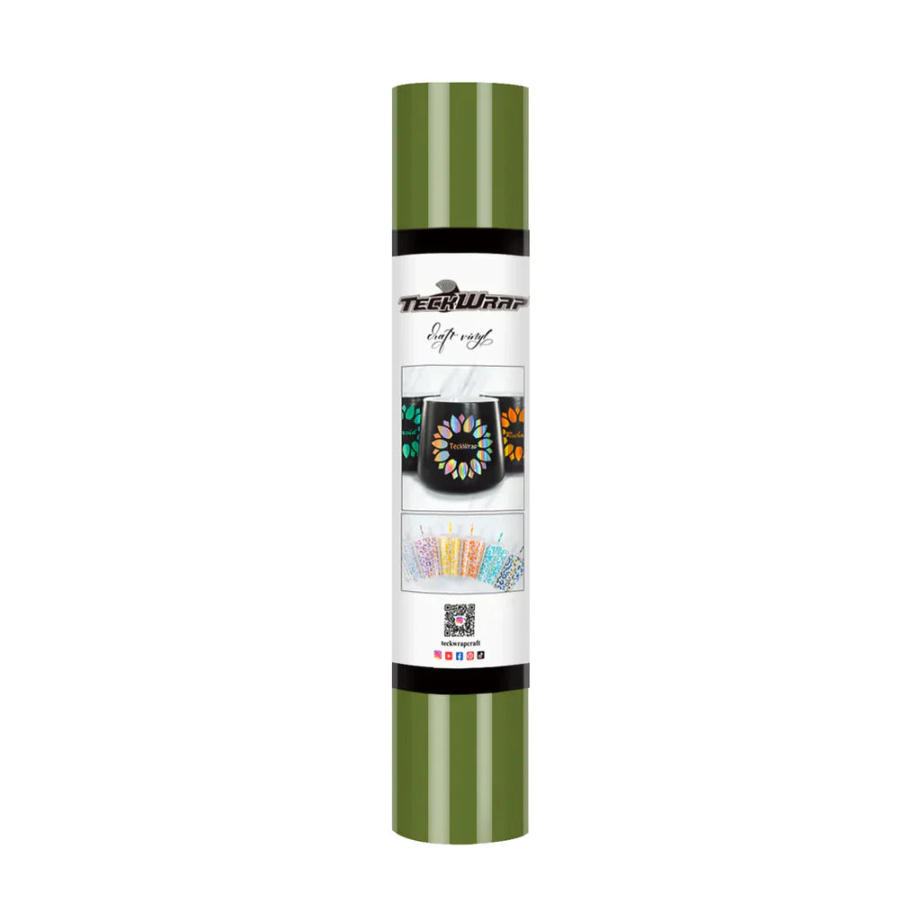 TeckWrapCraft 001G series Adhesive Vinyl (Glossy) | 12" x 5ft