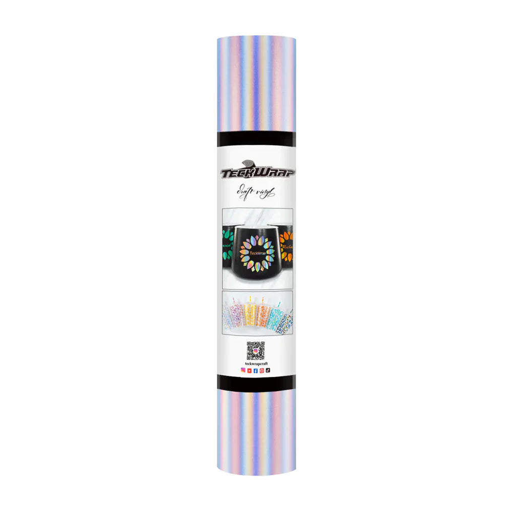 Holographic Glossy Rainbow Adhesive Vinyl | Teckwrap | 12" x 5ft