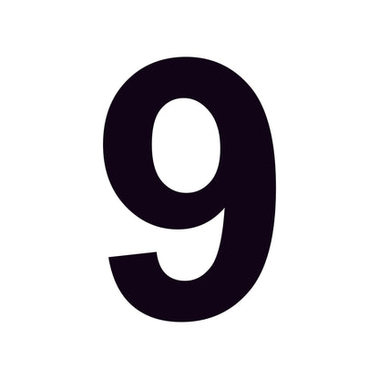Block Numbers Acrylic Blank | Clear 3.5"