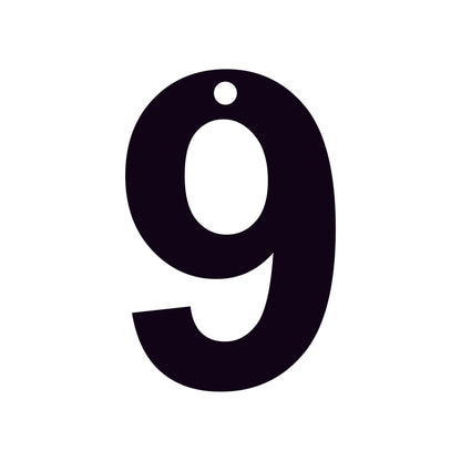 Block Numbers Acrylic Blank | Clear 3.5"