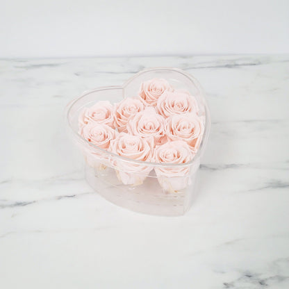 Heart Acrylic Rose Box