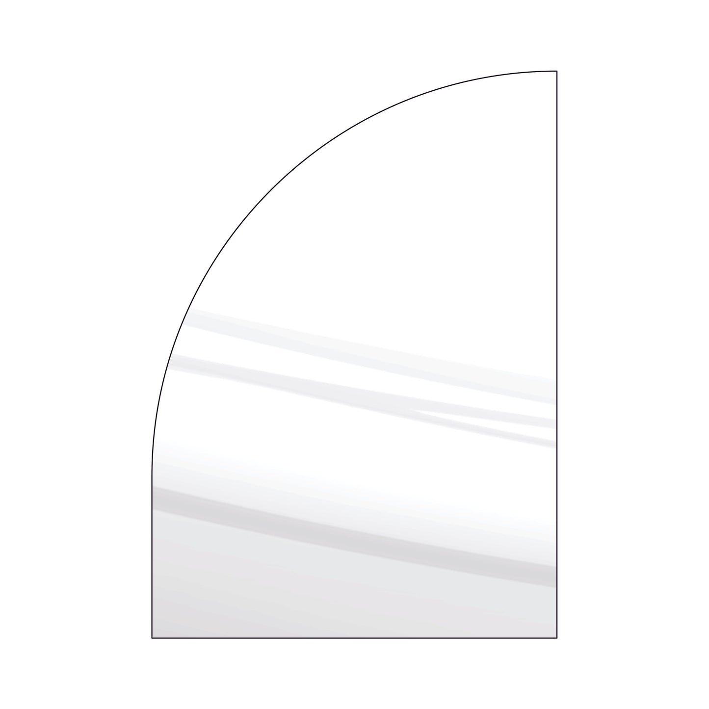 Half Arch Acrylic Sheet | White