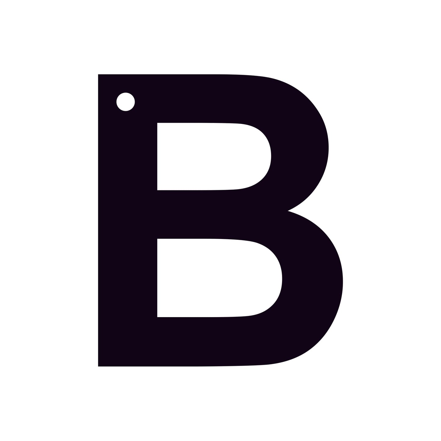 Block Letters Acrylic Blank | Black 3.5"