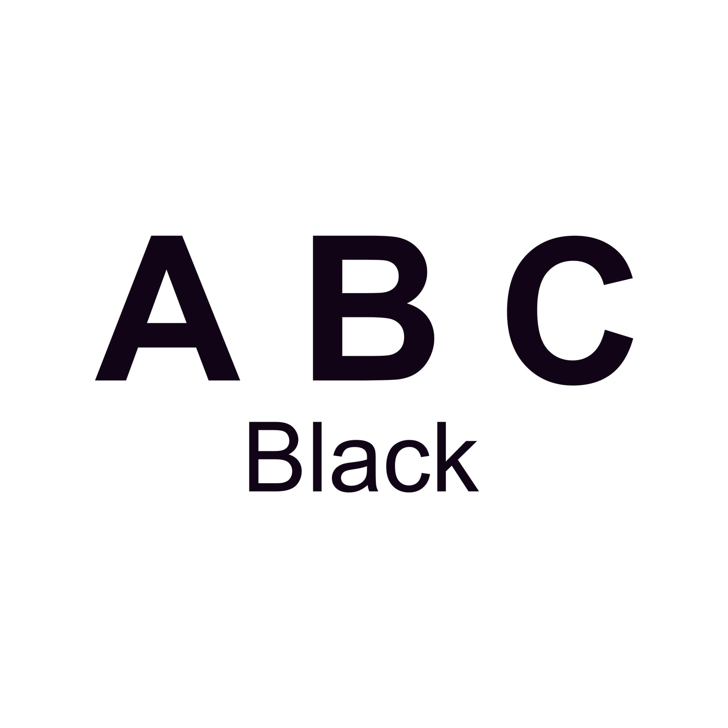 Block Letters Acrylic Blank | Black 2"