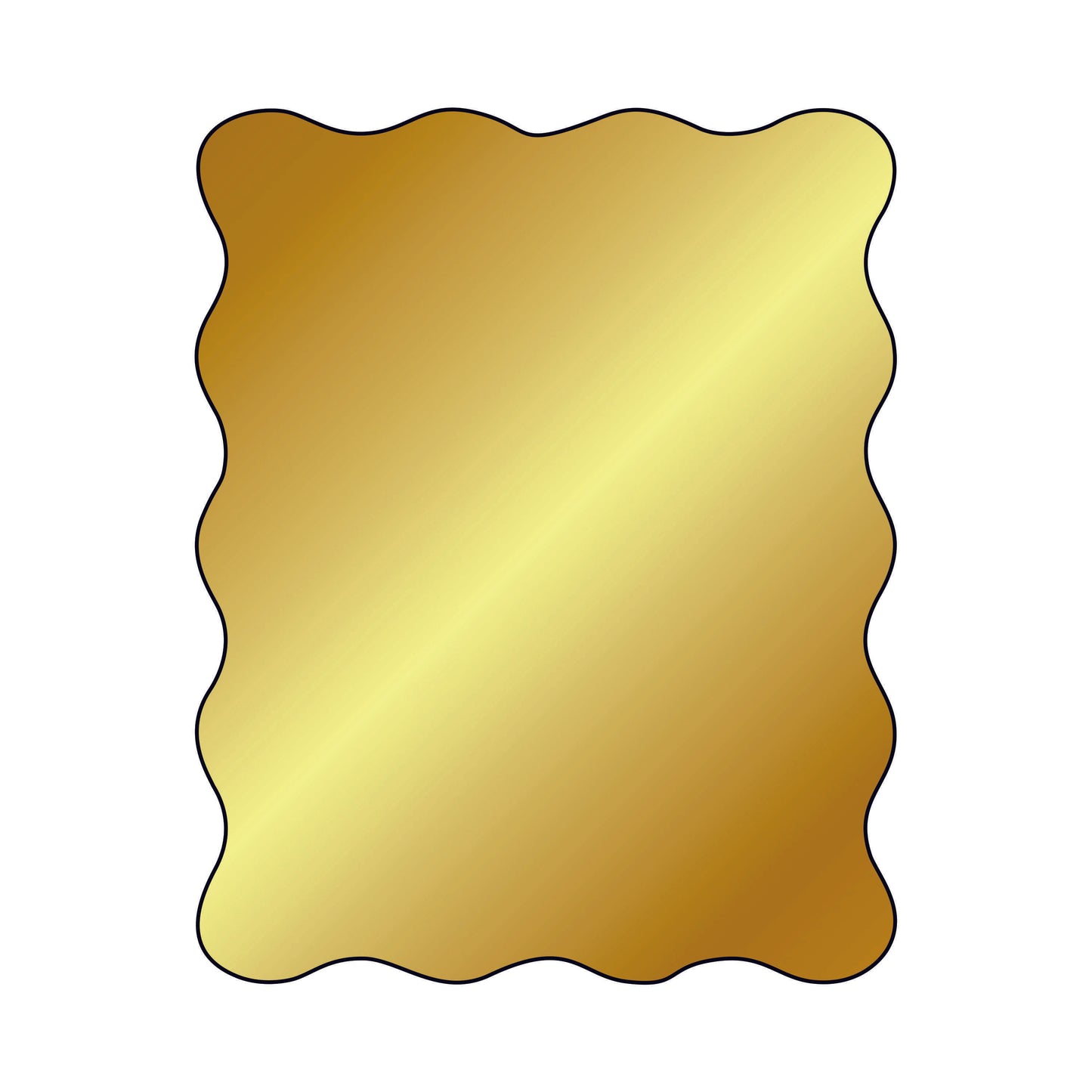 Wavy Acrylic Sheet | Gold Mirrored