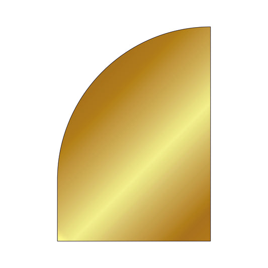 Half Arch Acrylic Sheet | Gold Mirrored