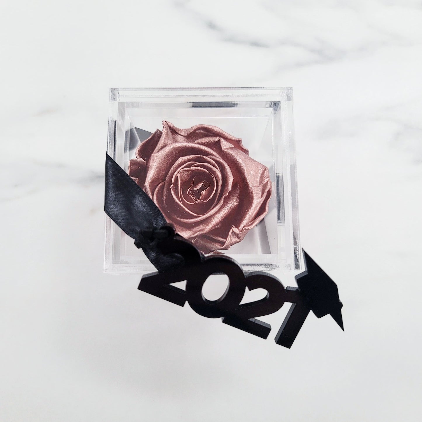 Clear Acrylic Rose  Box | 2.5"