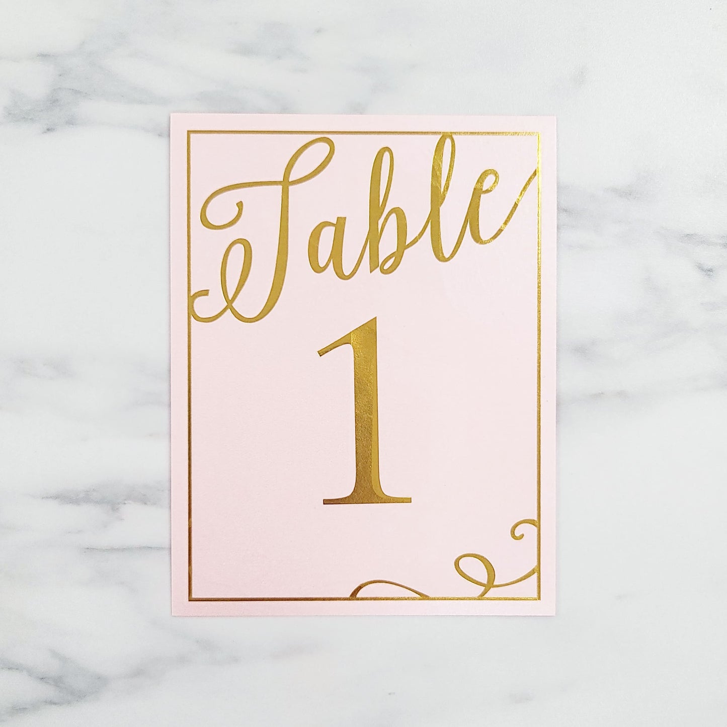 Gold Foil Table Numbers | Numbers 1 - 30