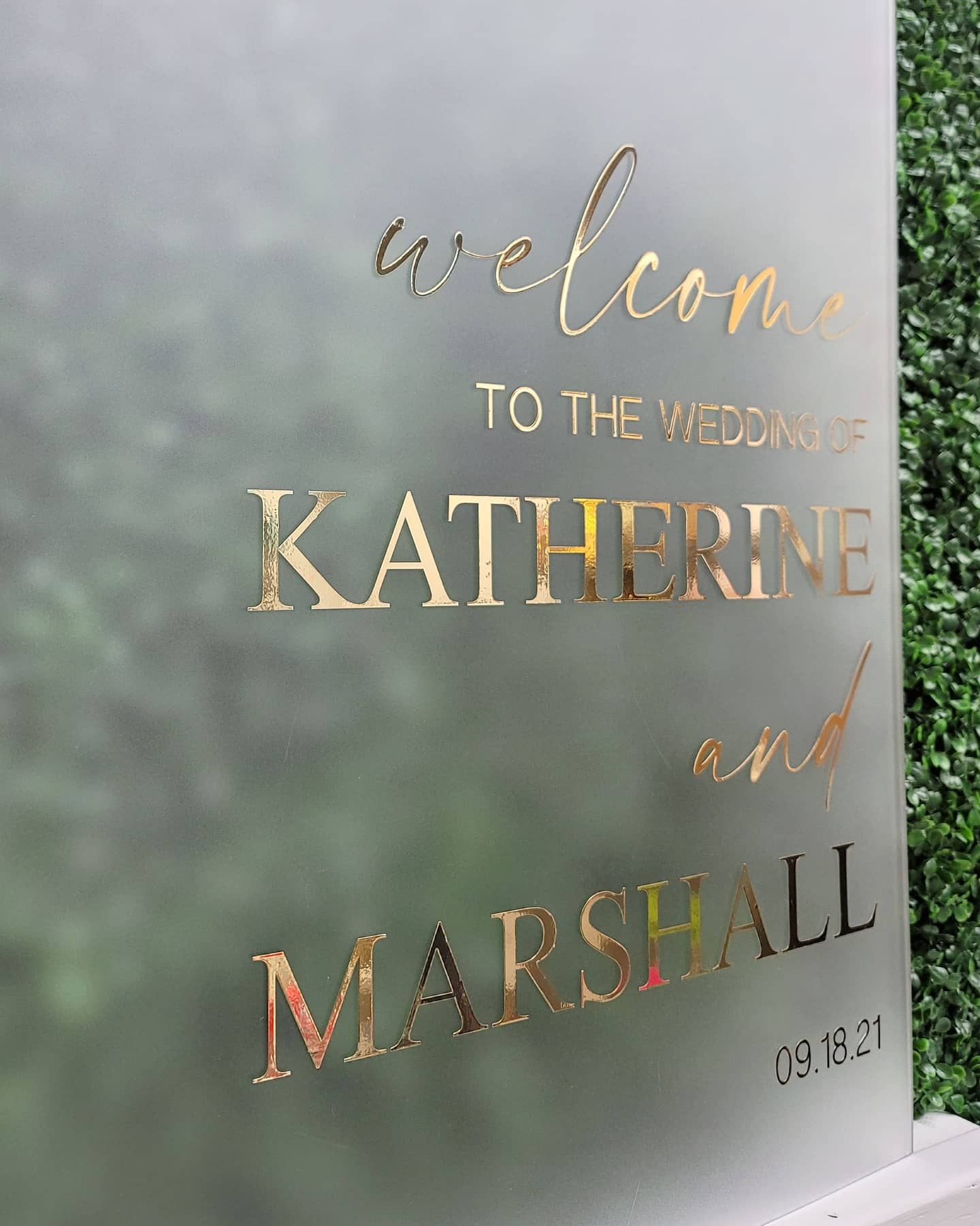 Custom Acrylic Welcome Sign | Design 2