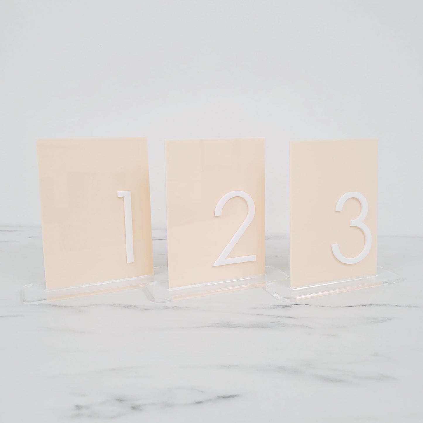 Table Number | Layered Acrylic Number