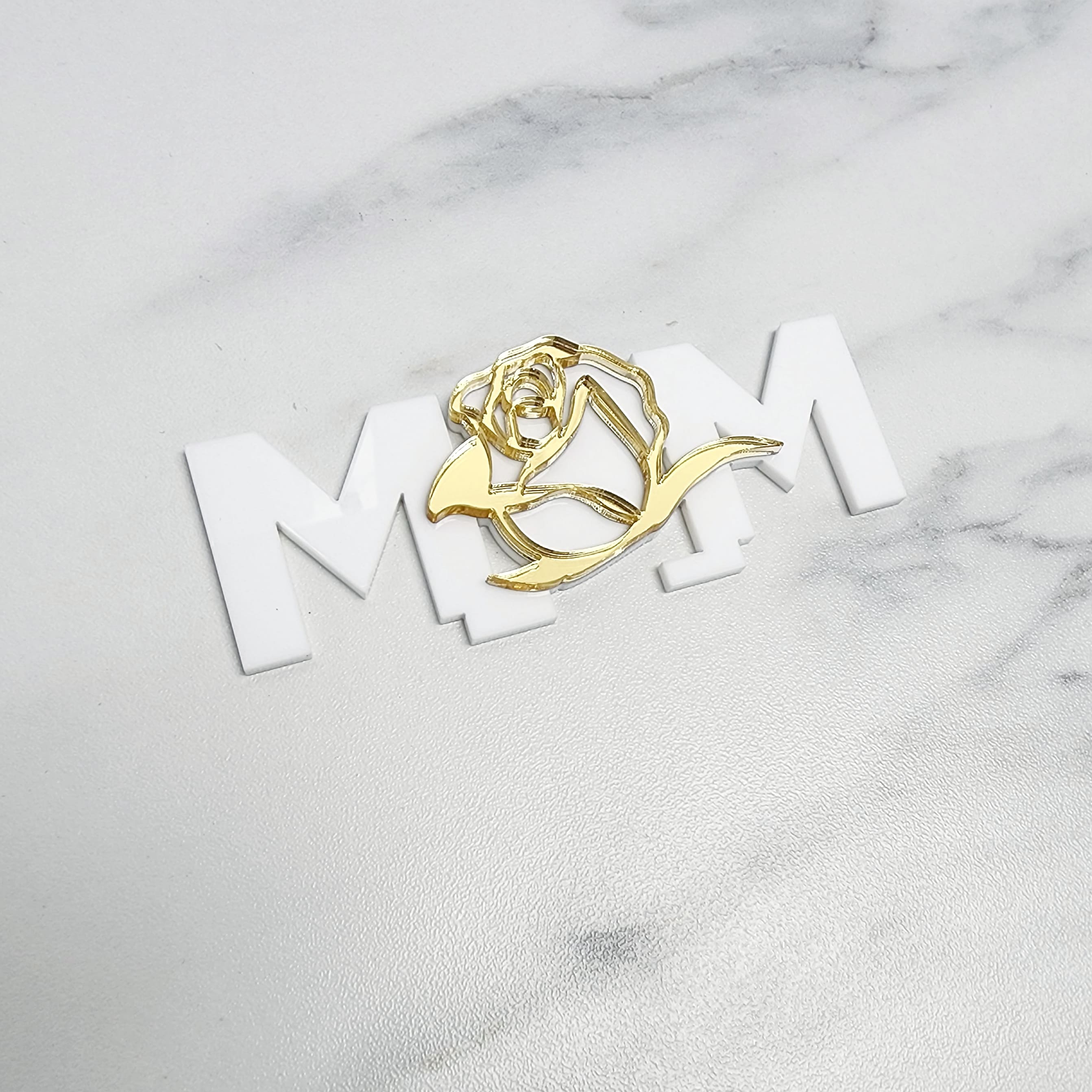 Freestanding MOM + Rose | Box Topper