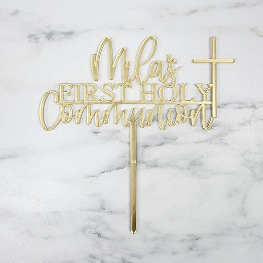 Name Holy First Communion | Acrylic Cake Topper