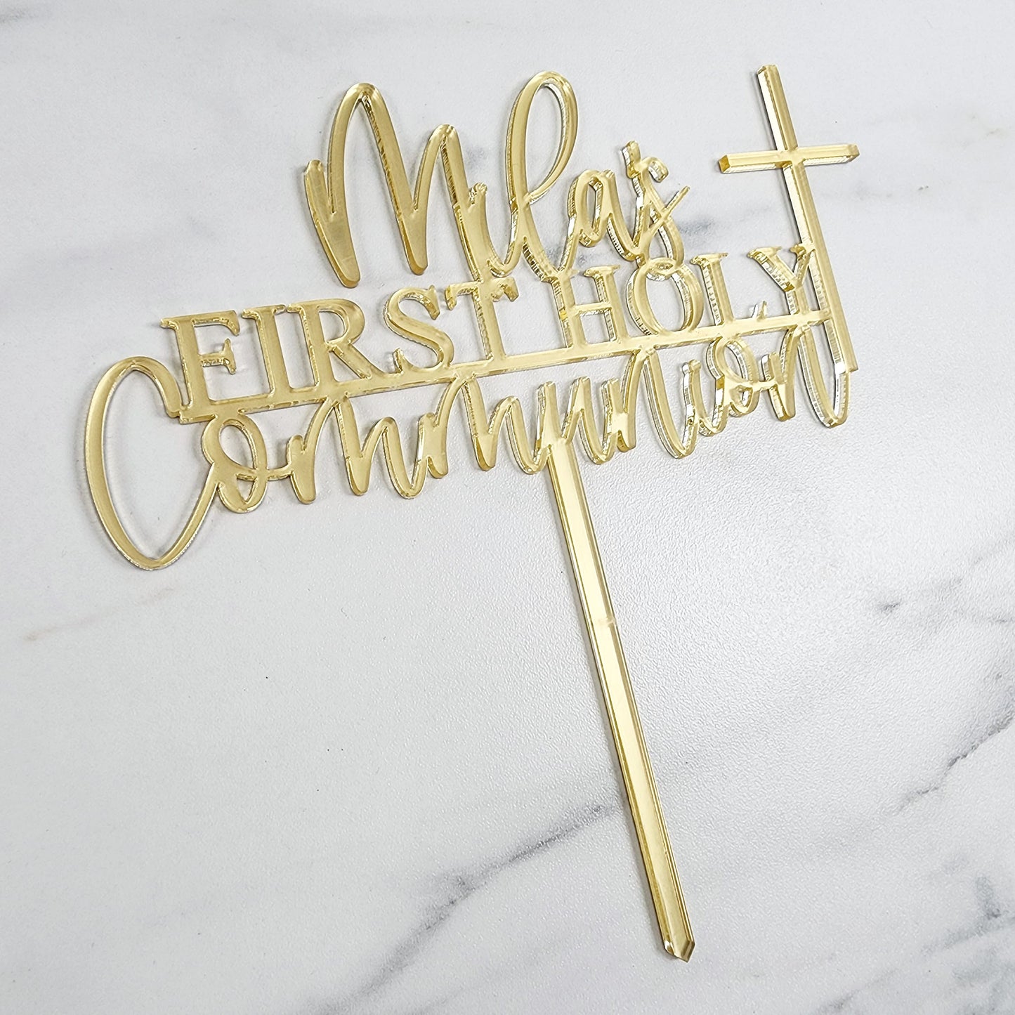 Name Holy First Communion | Acrylic Cake Topper