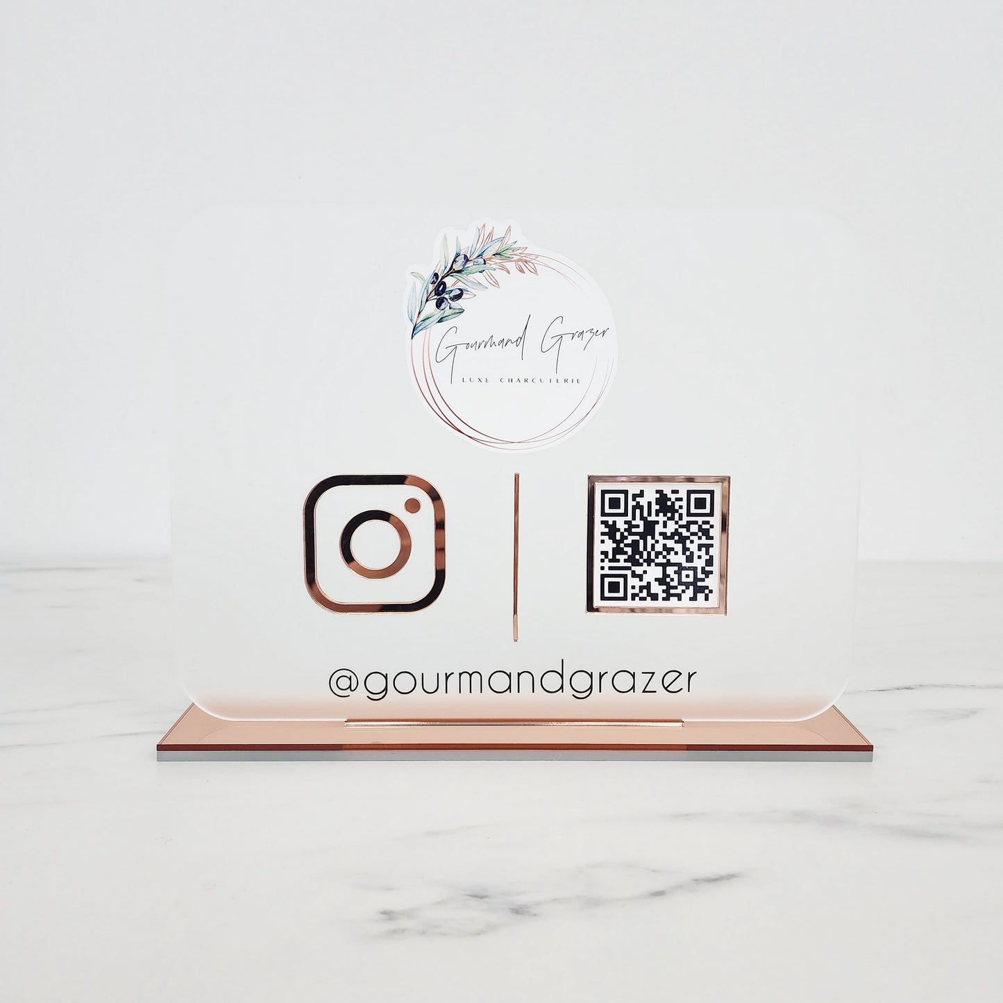 Landscape Logo Social Media Plaque | 12 x 9"