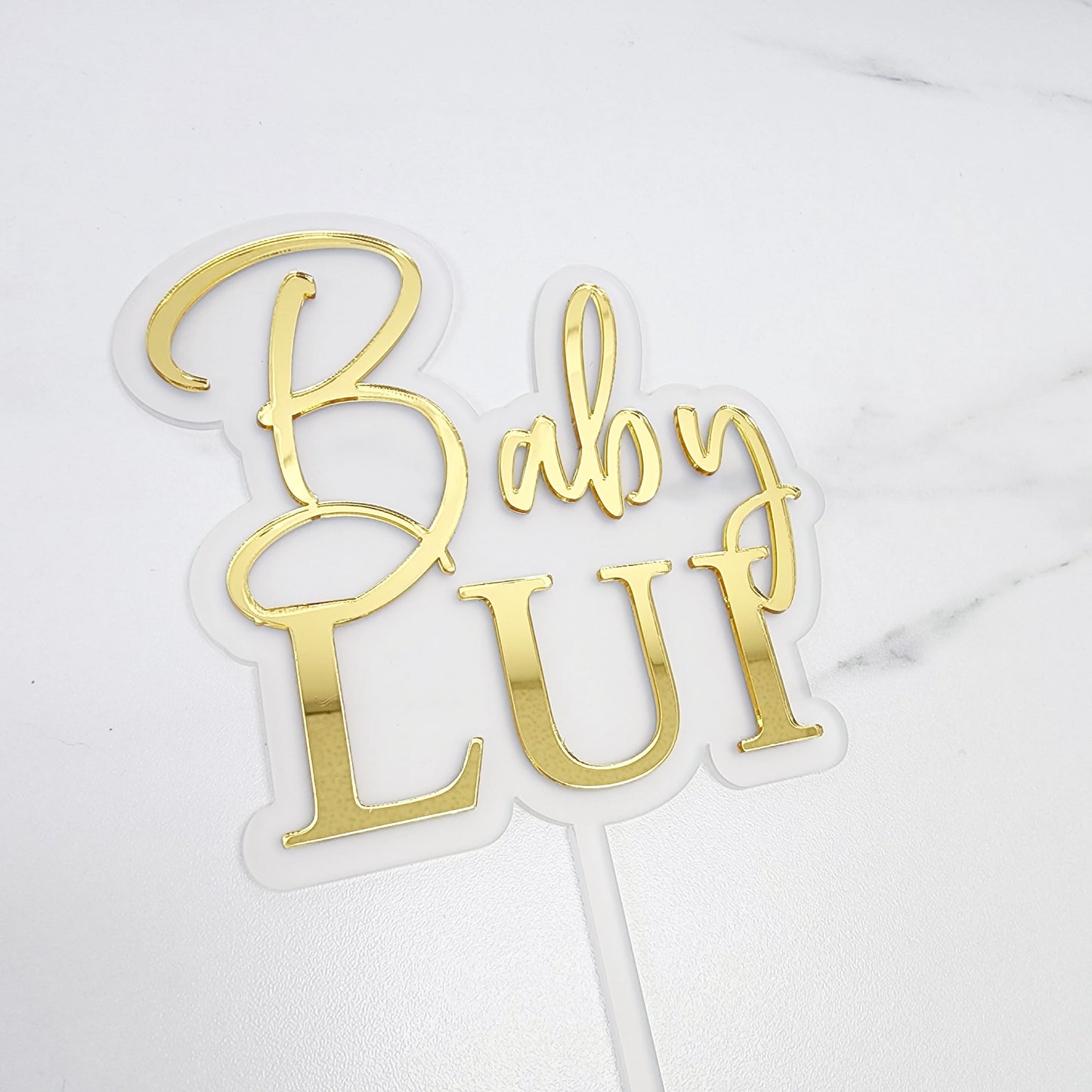 Baby Name | Layered Acrylic Cake Topper