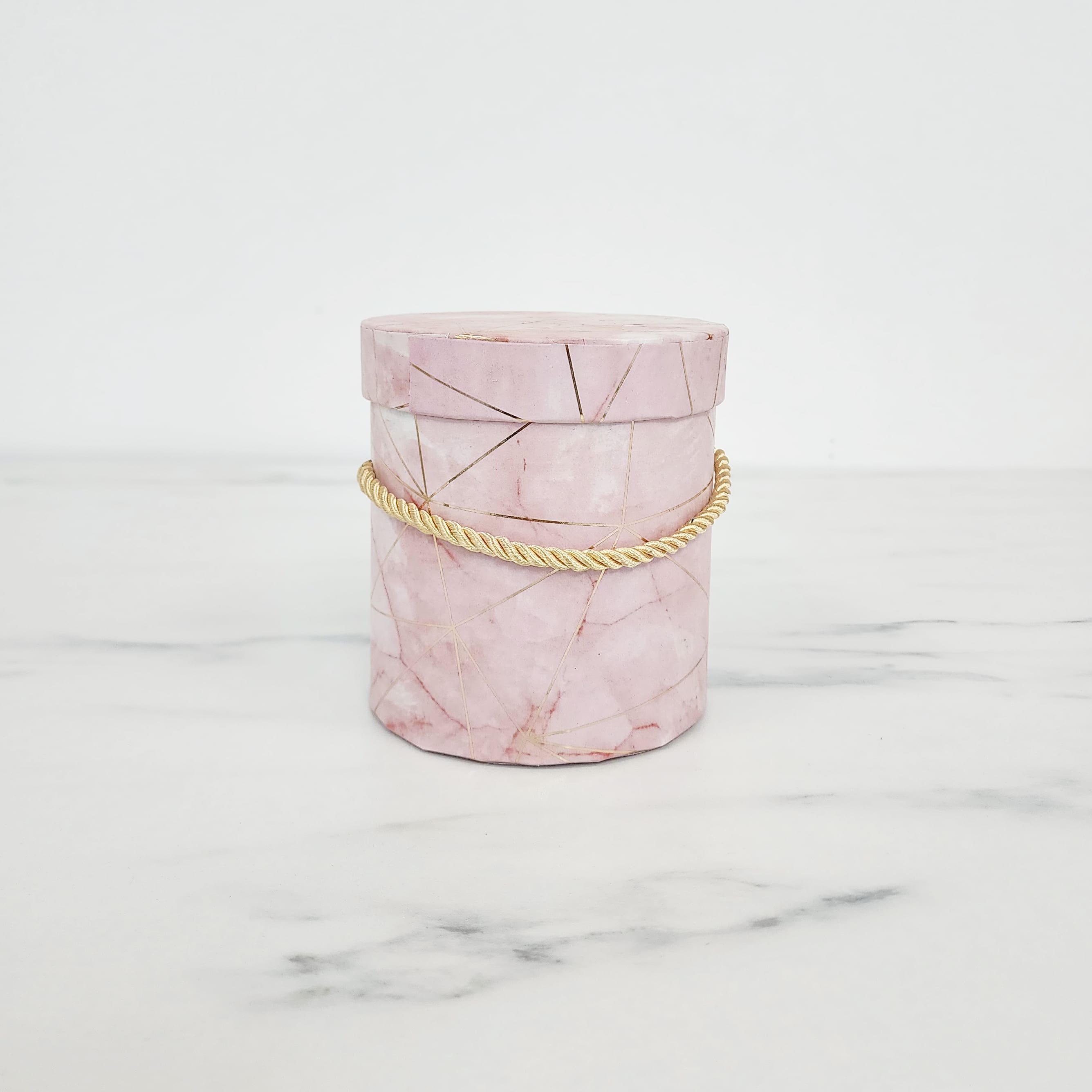 Round Gift Box | Geometric Marbled