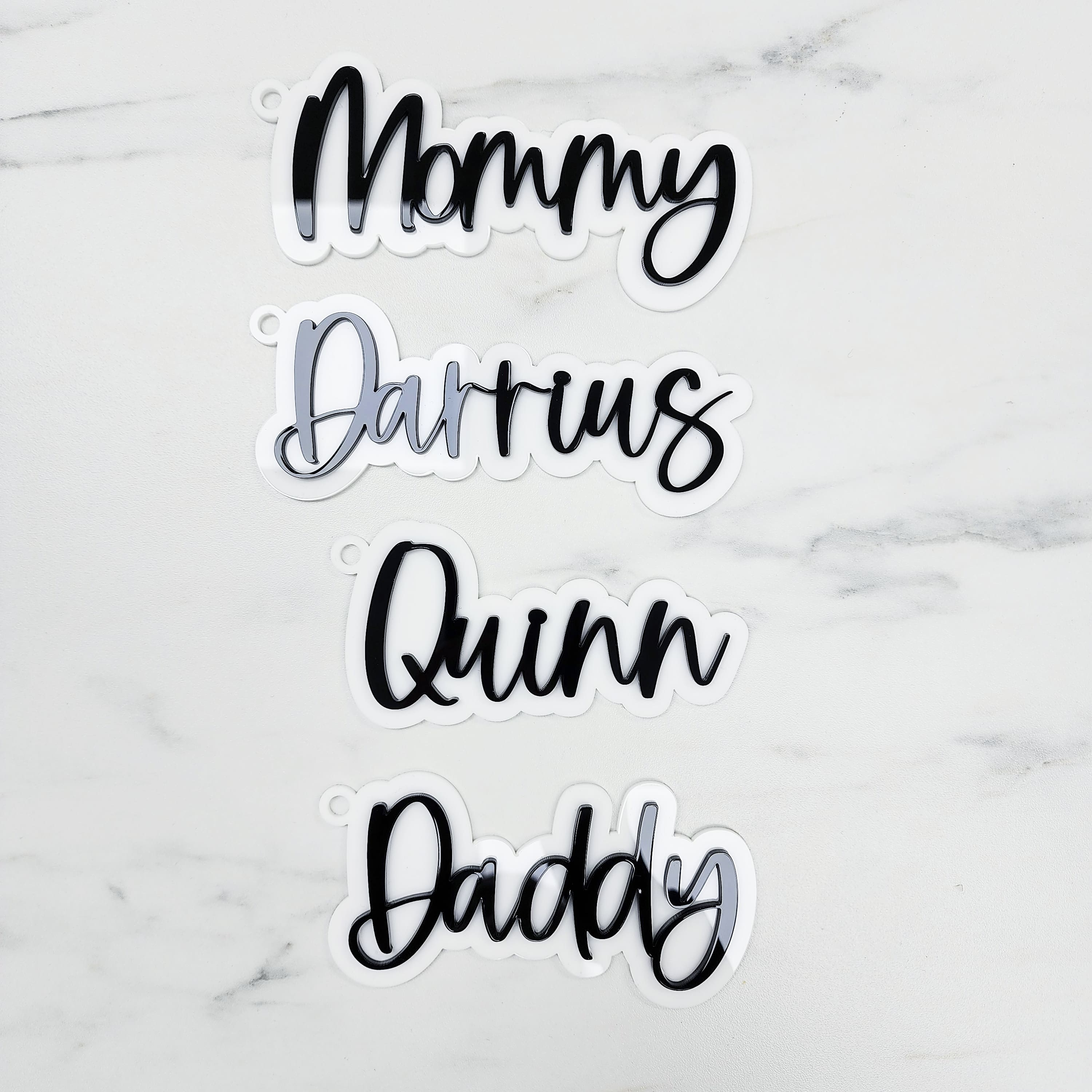 Custom Stocking Name Tag | Layered Acrylic