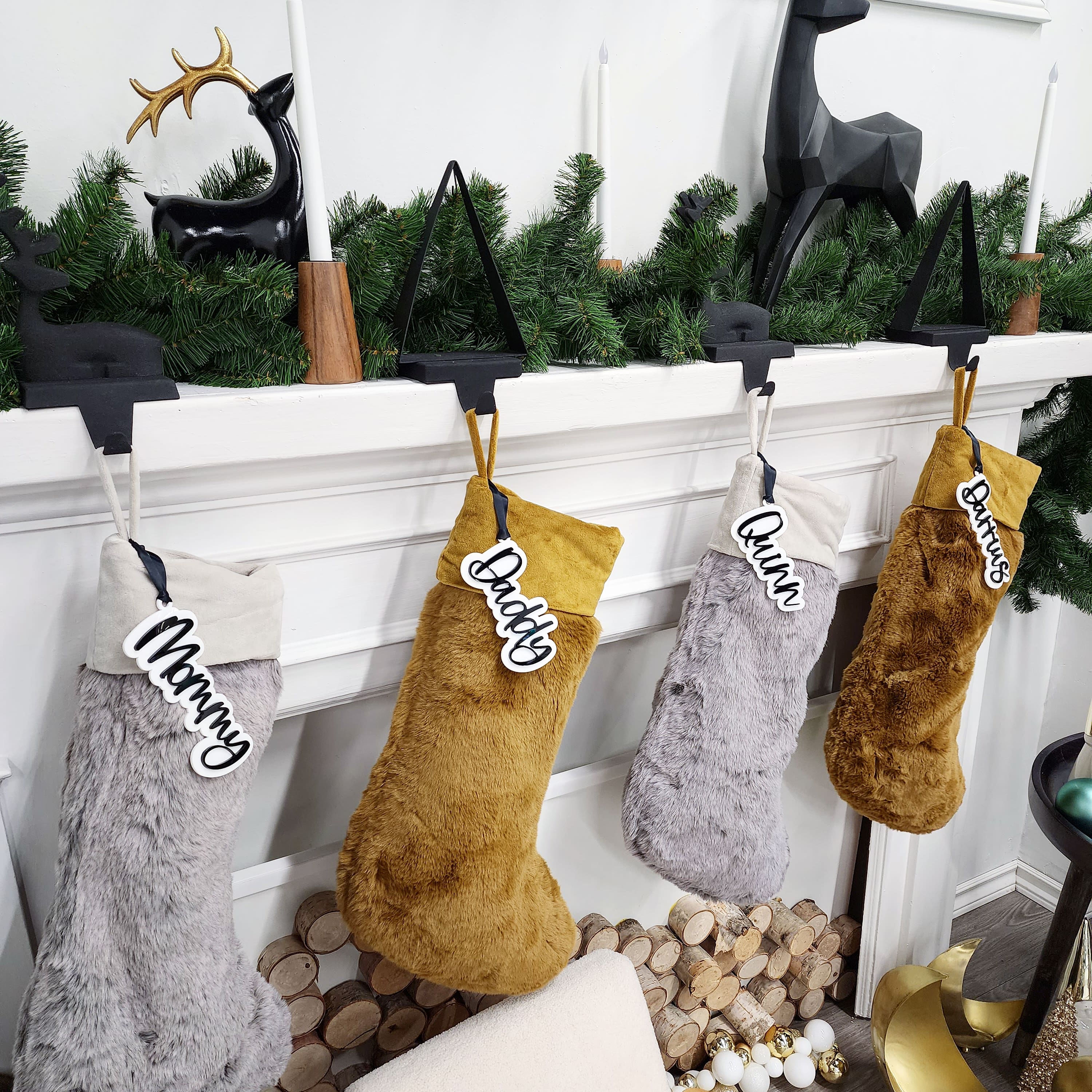 Custom Stocking Name Tag | Layered Acrylic