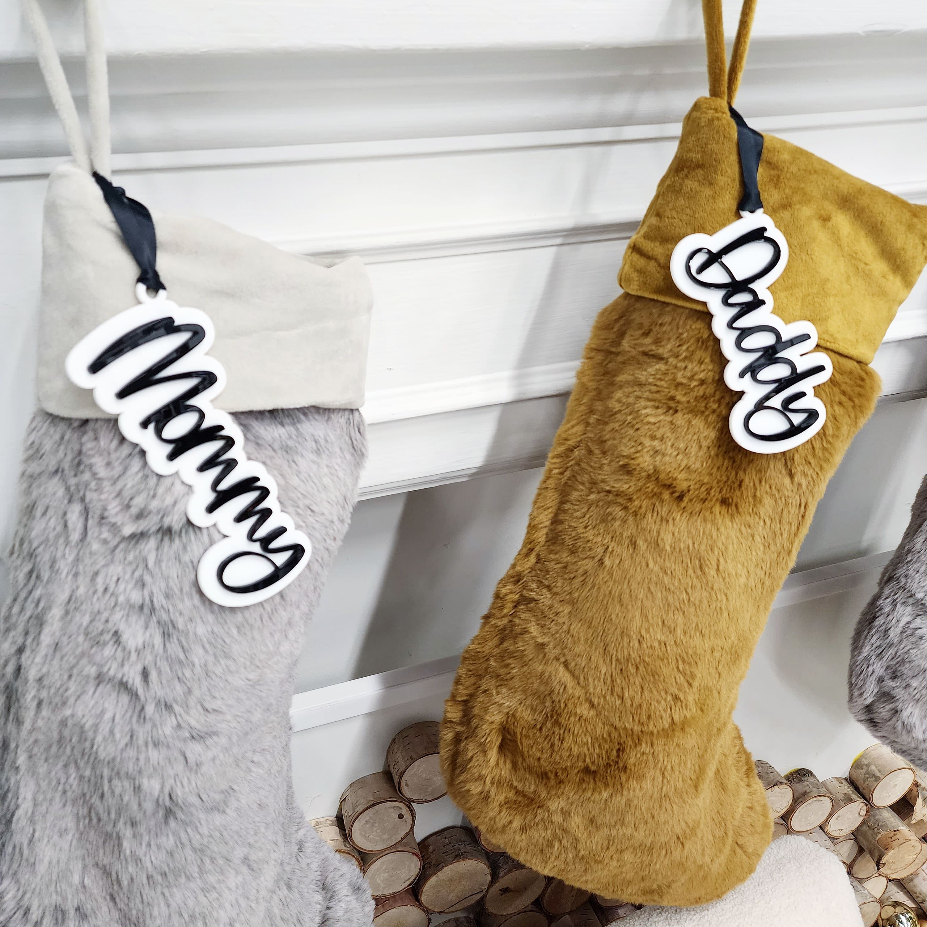 Custom Stocking Name Tag | Layered Acrylic