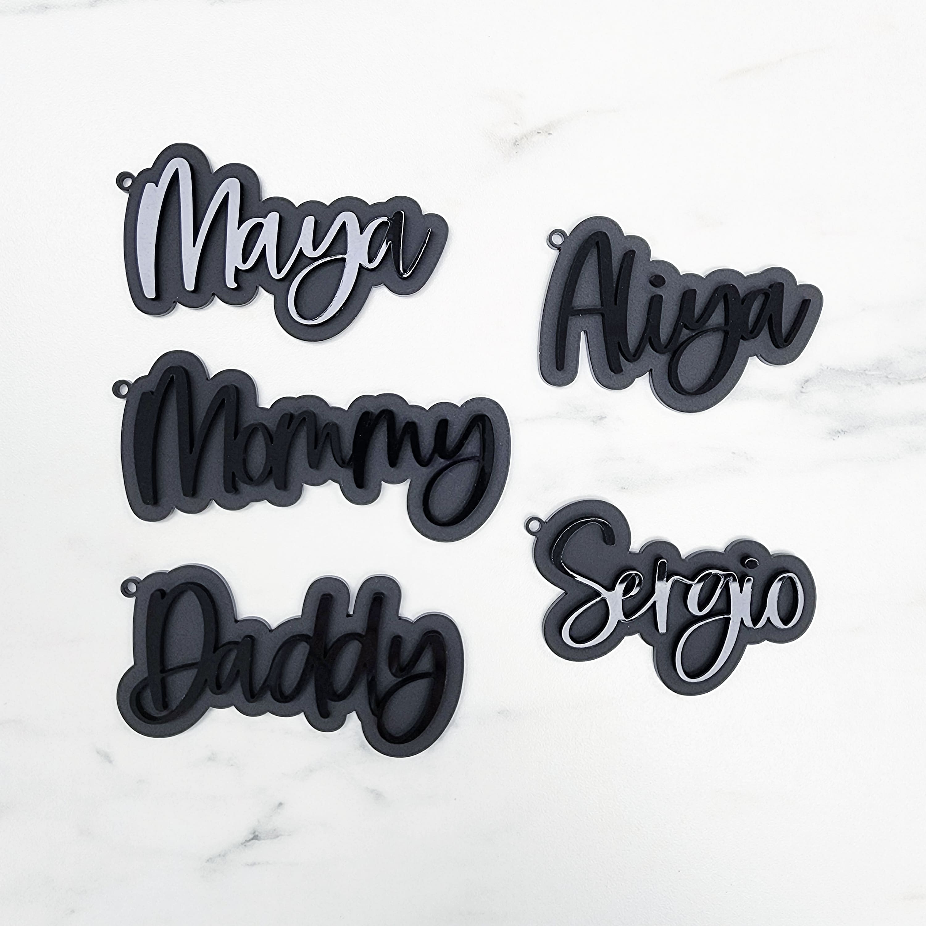 Custom Stocking Name Tag | Layered Acrylic