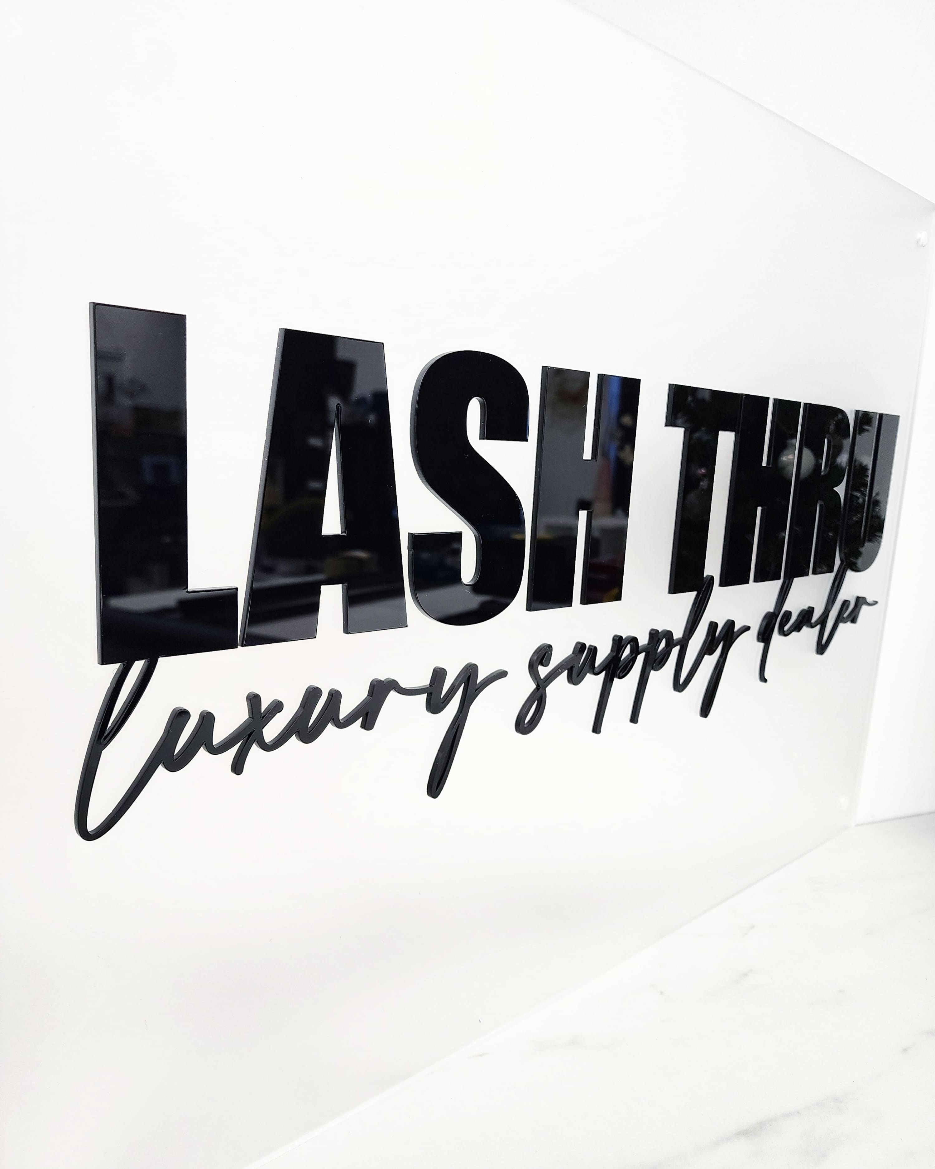 Custom Acrylic Rectangle Business Signage