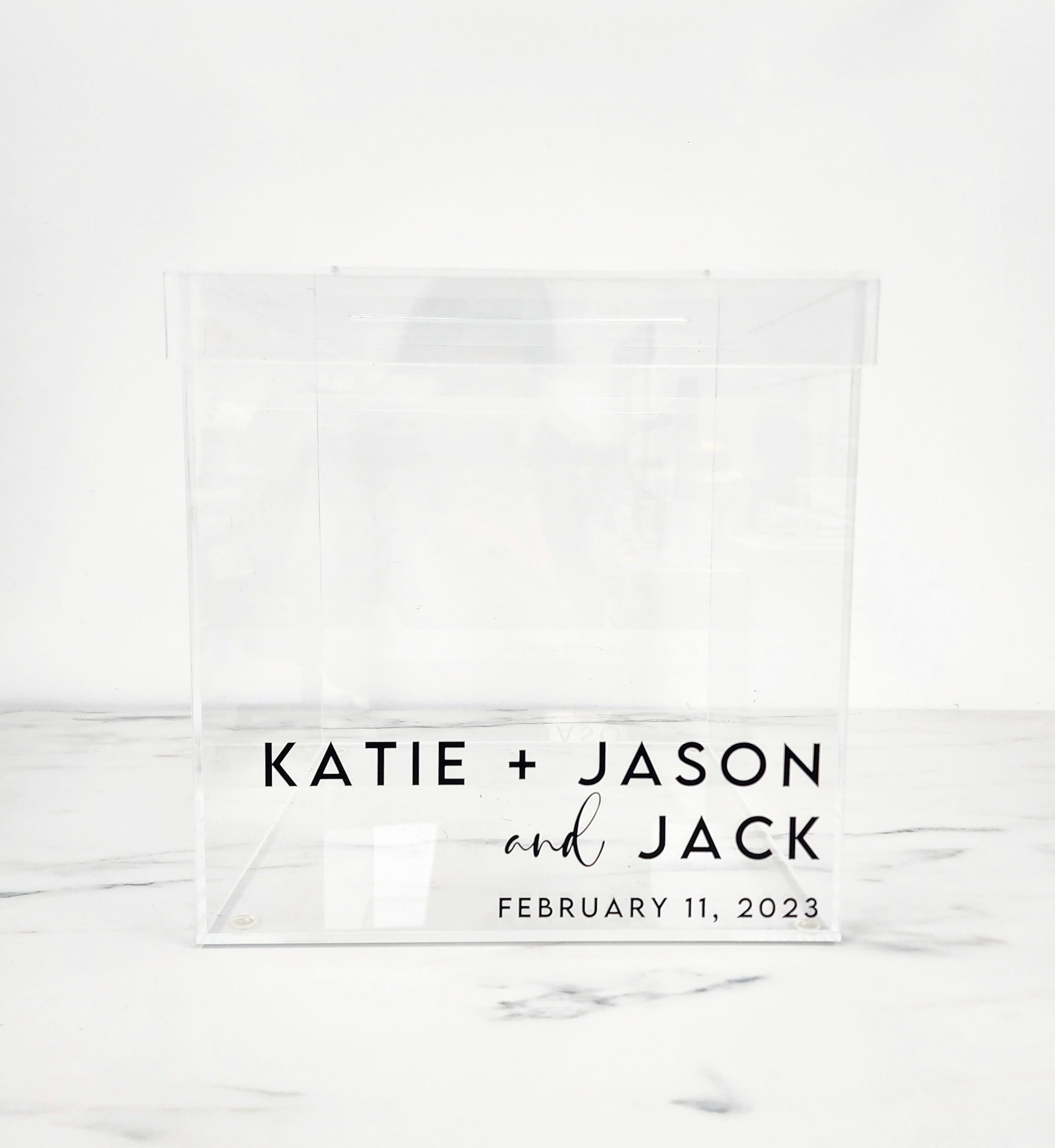 Acrylic Card Box | Busta Box | 12" | in-store pickup only