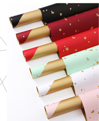 Korean Wrapping Paper | Gold Splattered | 58x58 cm