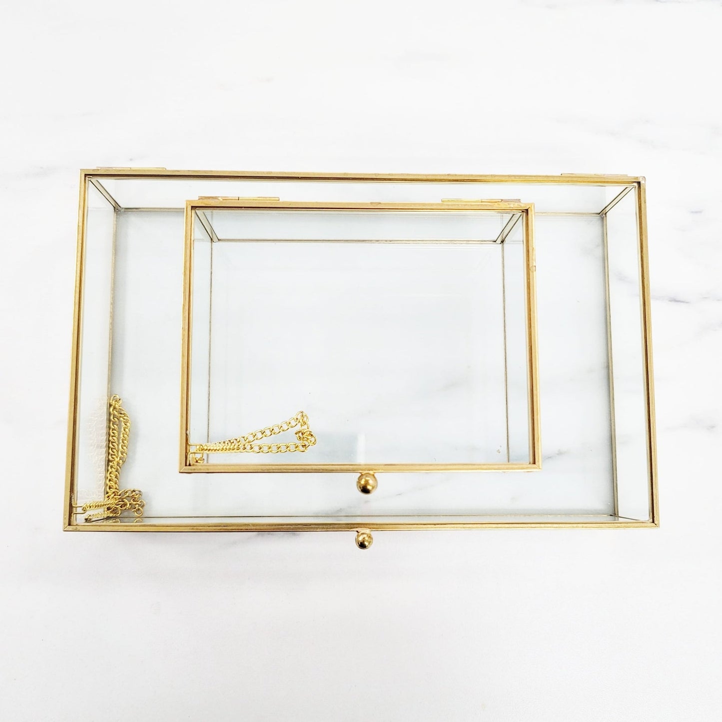 Gold Metal Jewelry Box