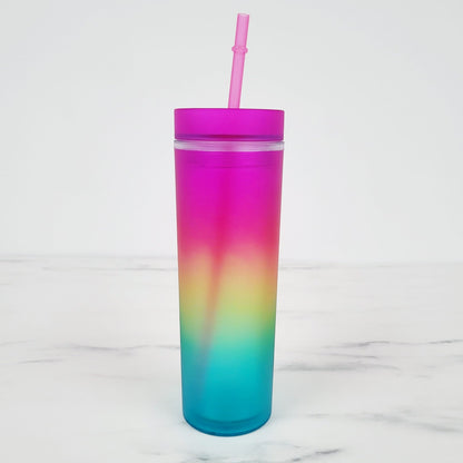 Skinny Rainbow Acrylic Tumbler | 16oz