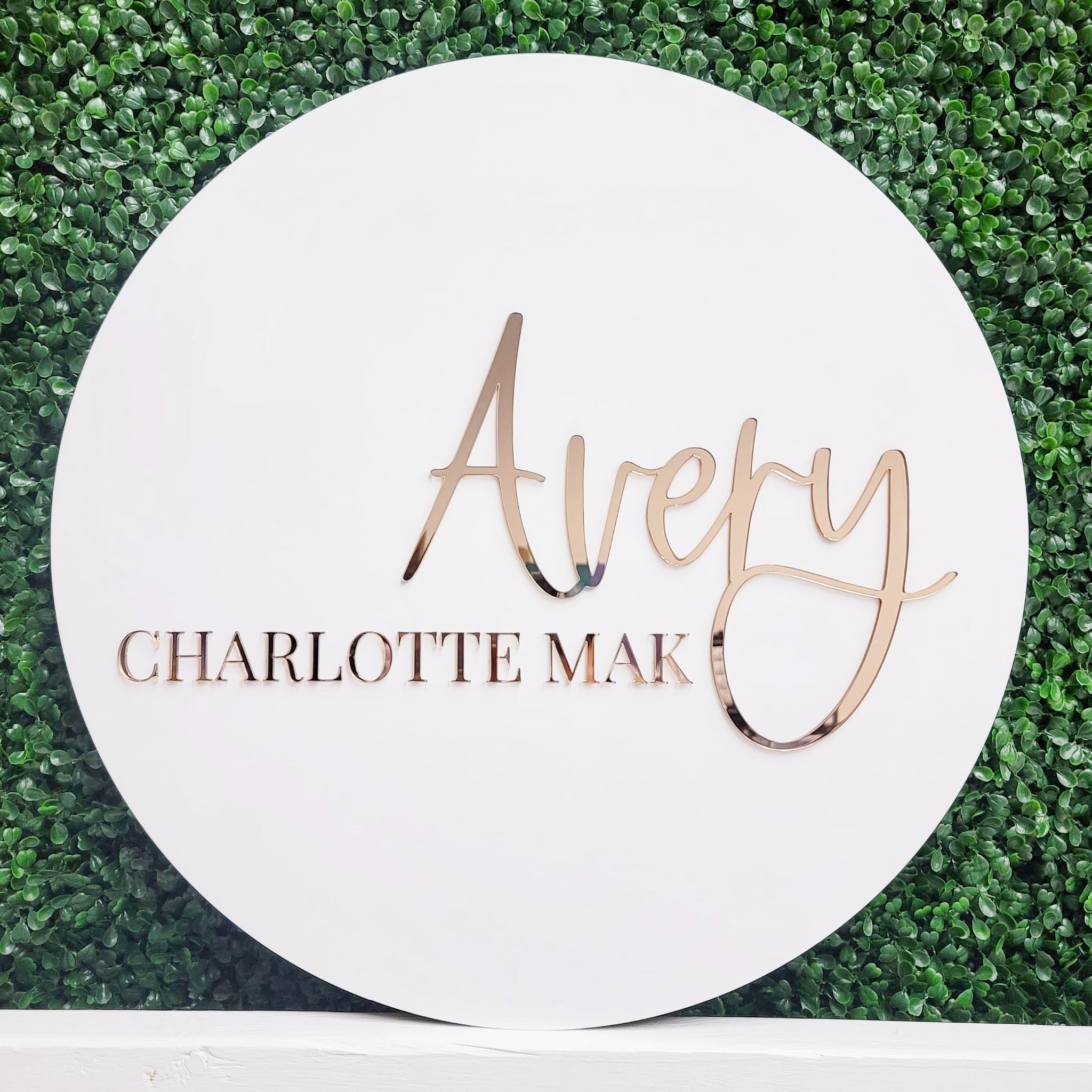 Custom Round Name Sign | 20" | Layered Acrylic