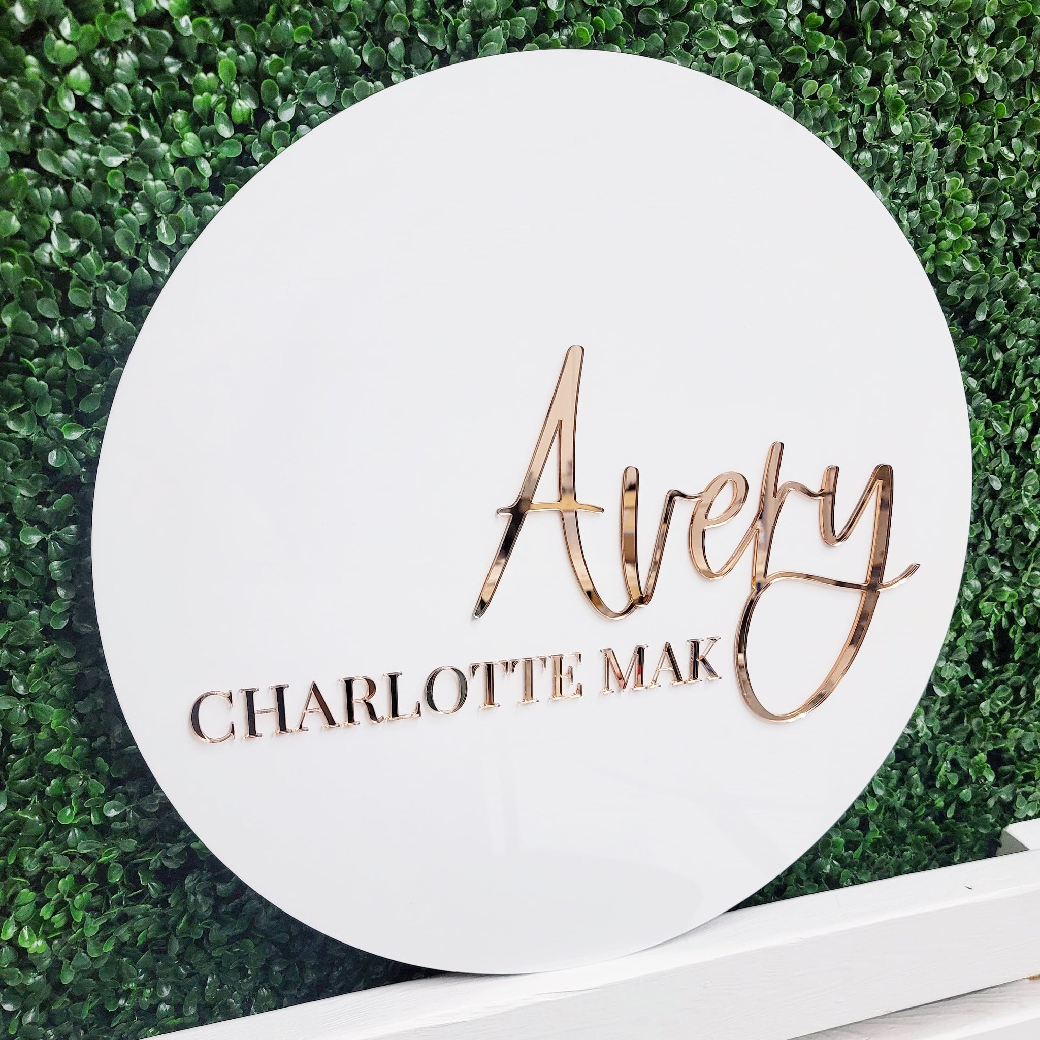 Custom Round Name Sign | 20" | Layered Acrylic