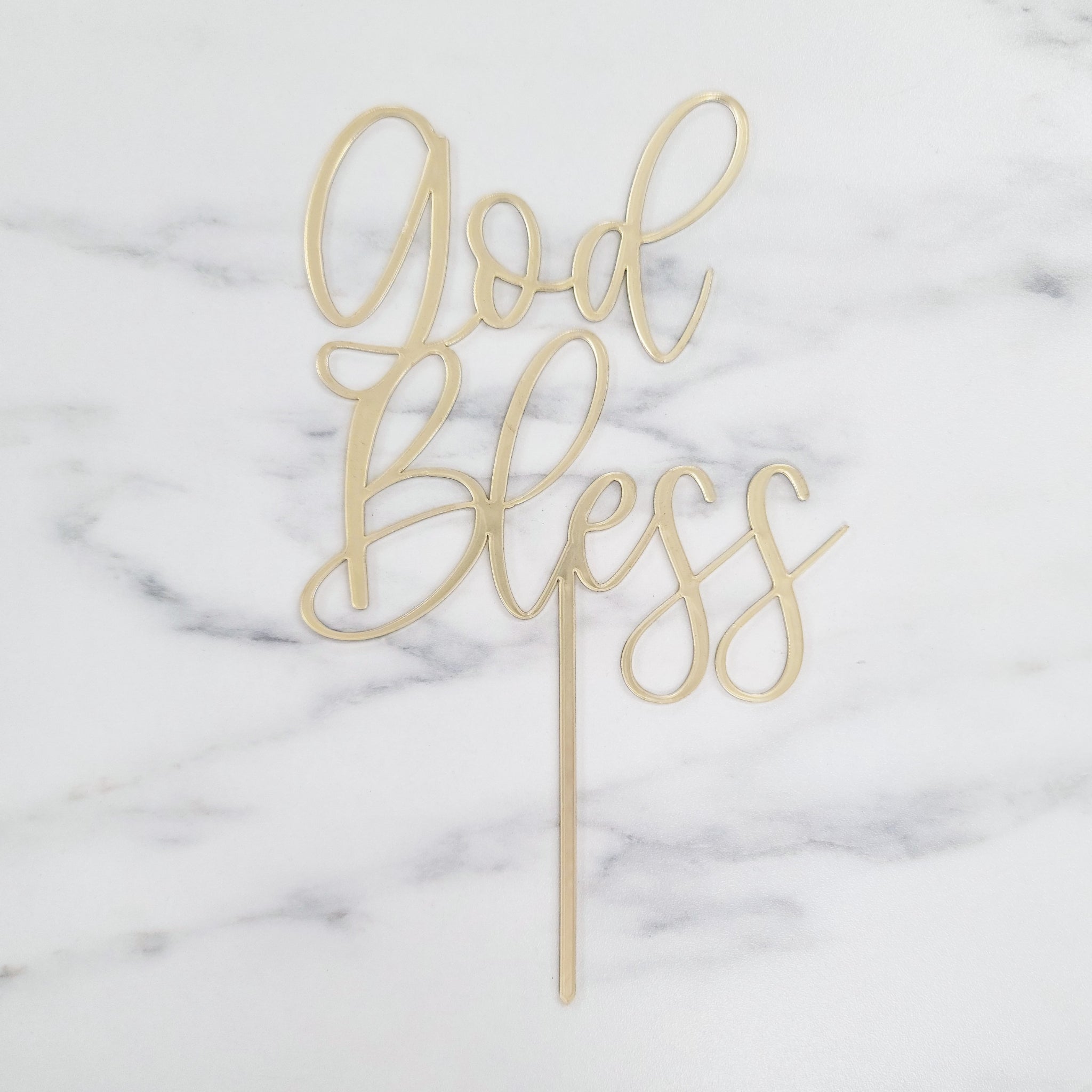 God Bless | Acrylic Cake Topper