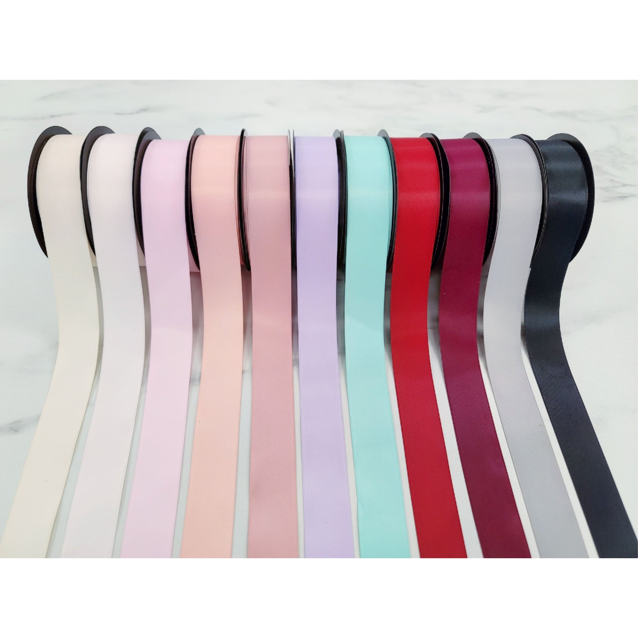 Double Faced Satin Ribbon | Matte Finish | 25mm x 18m (20 yards)