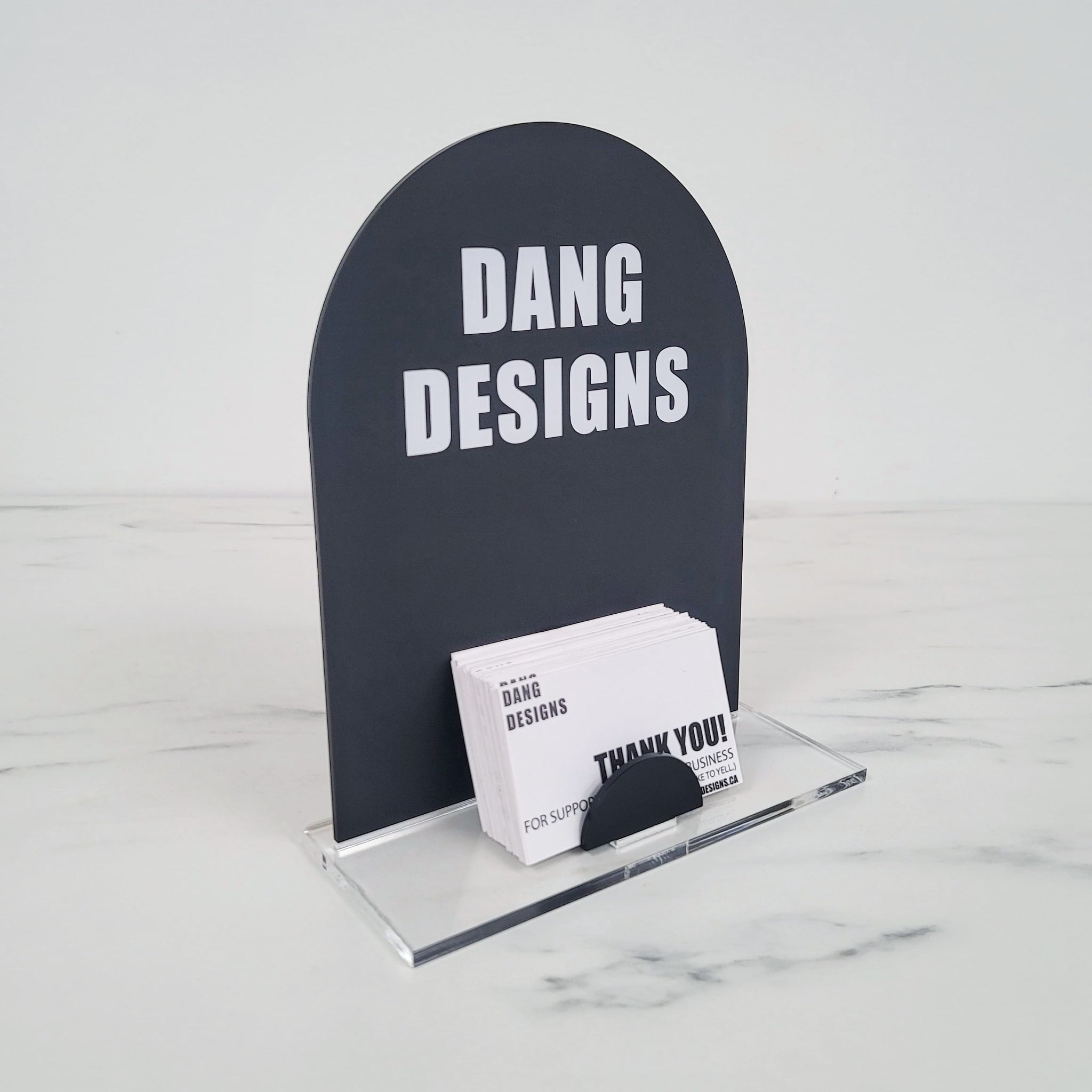 Custom Business Card Holder & Sign