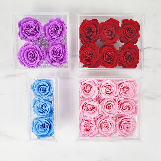 Short Acrylic Rose Box