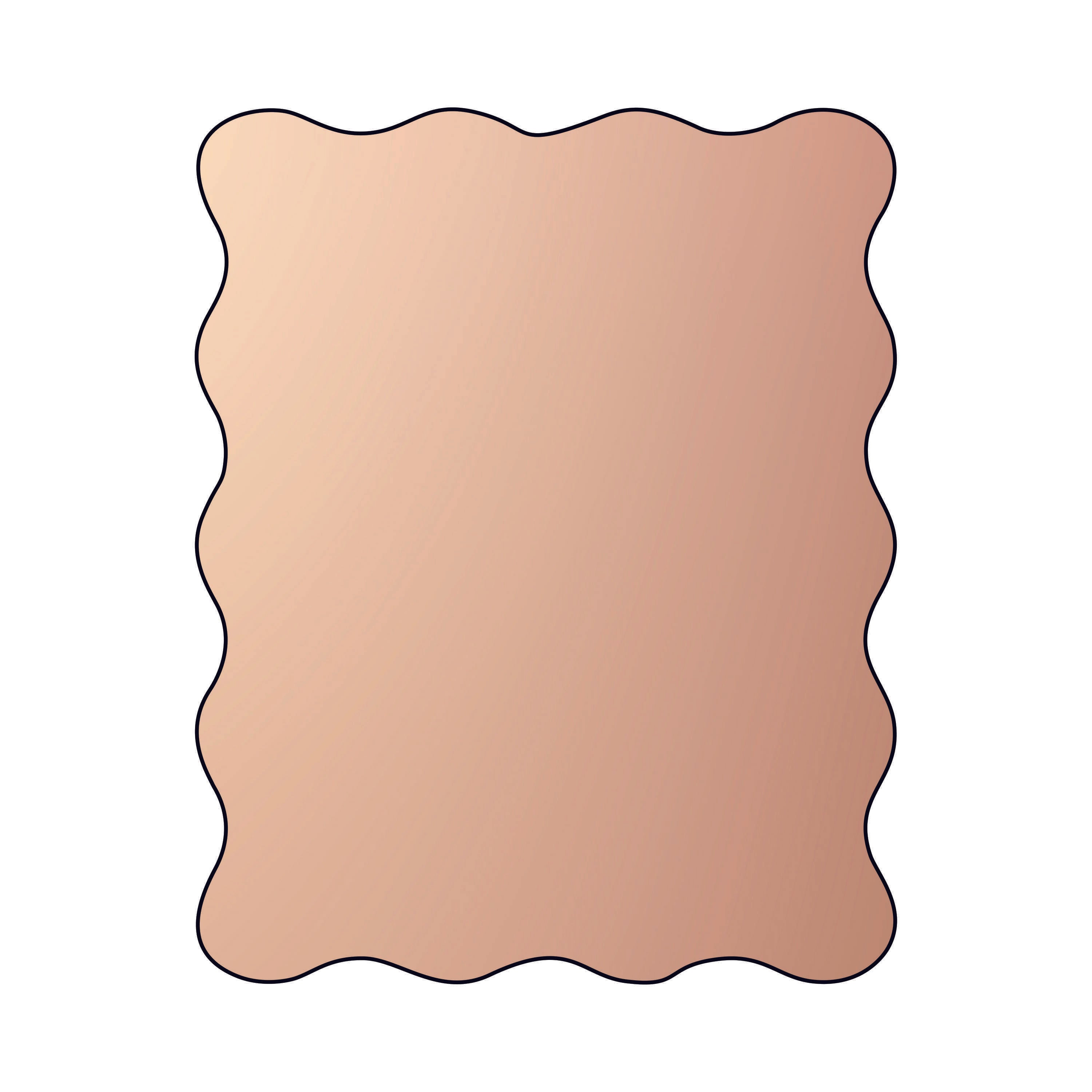 Wavy Acrylic Sheet | Rose Gold Mirrored