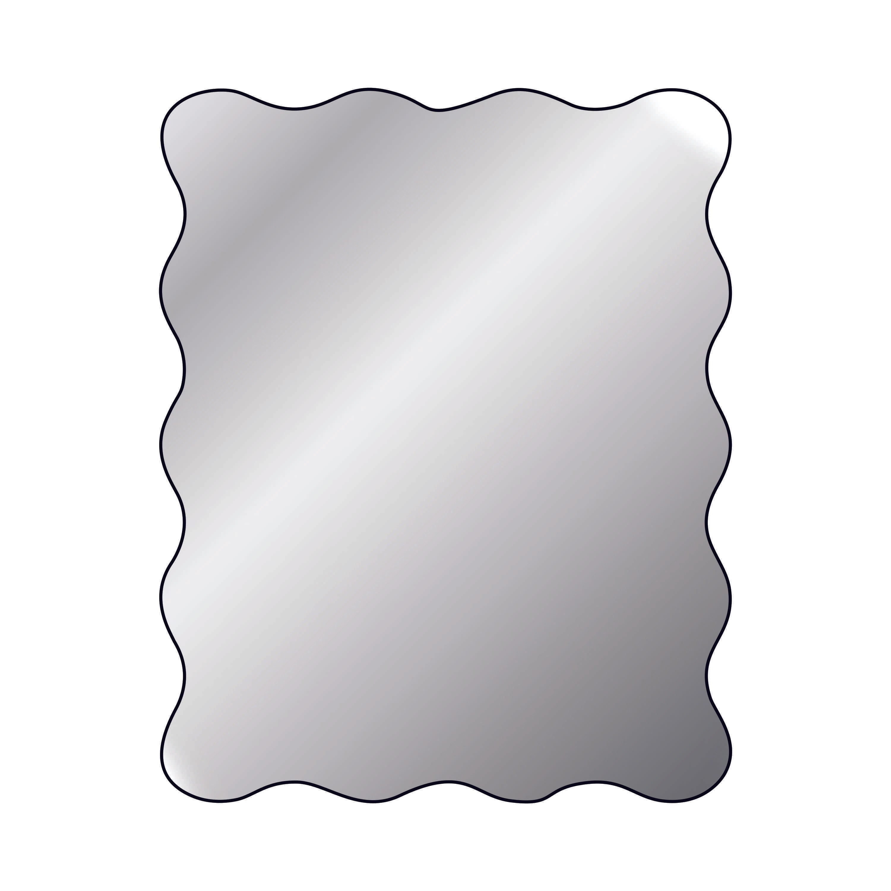 Wavy Acrylic Sheet | Silver Mirrored